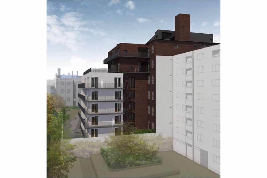 Töölönkatu 28 kerrostalo havainnekuvassa